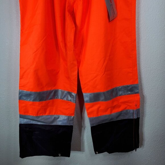 High-Visibility Reflective Work Pants Large 3M Scotchlite Orange/Black Safety - Picture 11 of 11